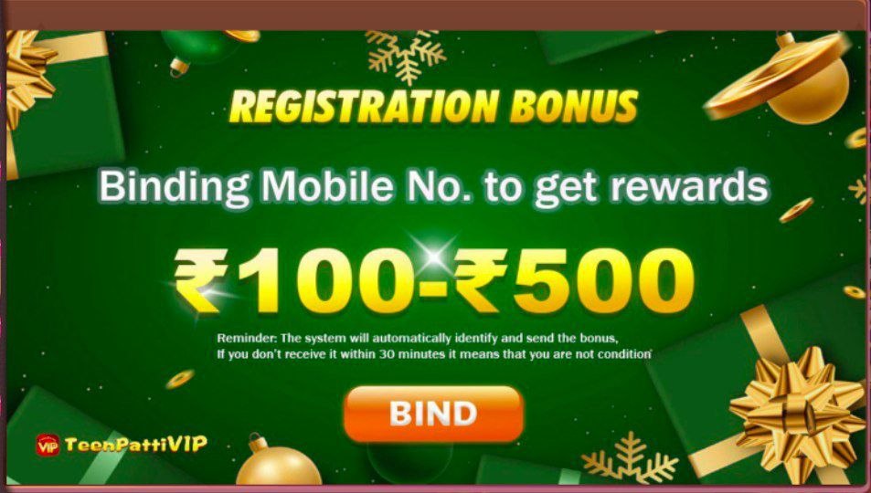 VIP 3patti registration bonus
