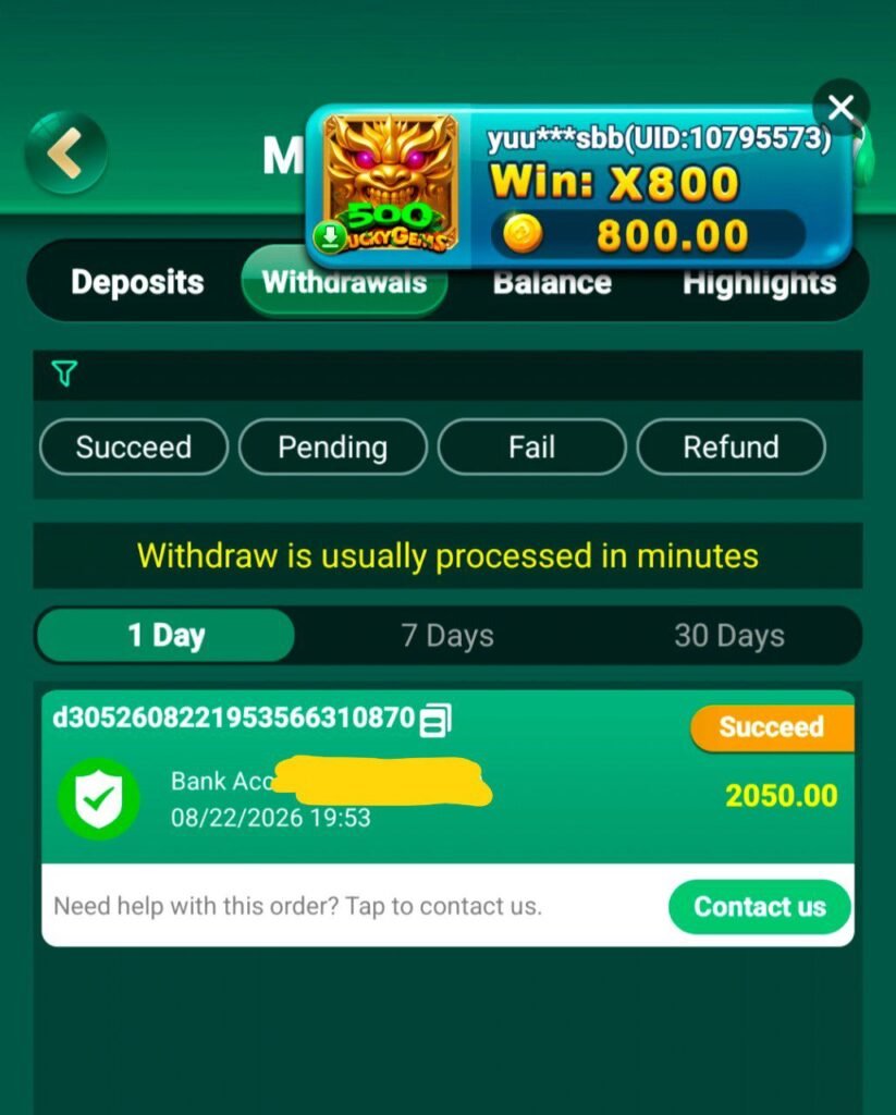 Gold Rummy yono App Withdrawal Proof 